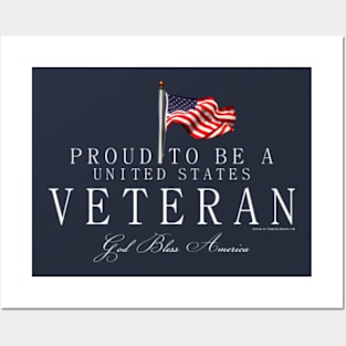 Proud To Be A US Veteran Posters and Art